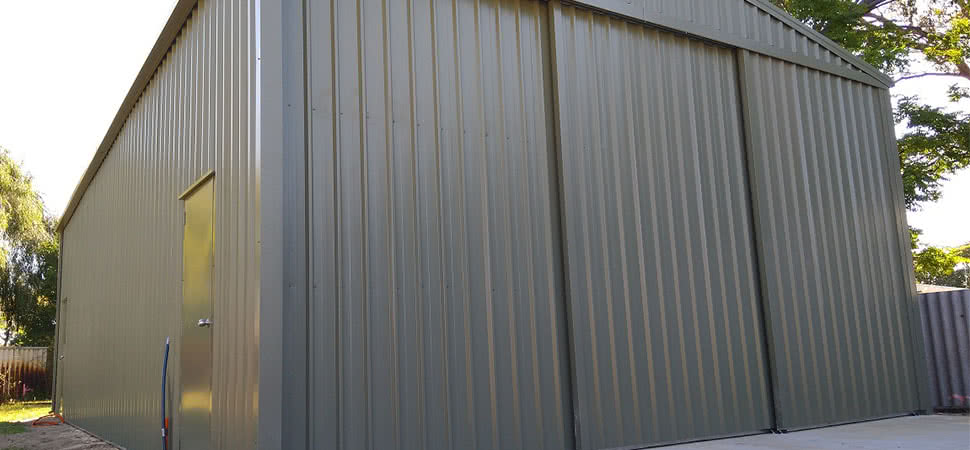 Triple Sliding Door Shed - St James - Supplied and Build by Roys Sheds