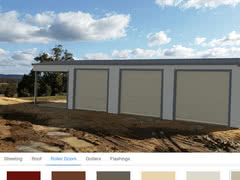 Colour Visualiser Tripple Roller Door Garaport   Online Shed Colour Visualiser   Supplied and Build by Roys Sheds