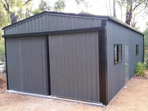 Single Sliding Door Shed   Wide Door Garage   Supplied and Build by Roys Sheds